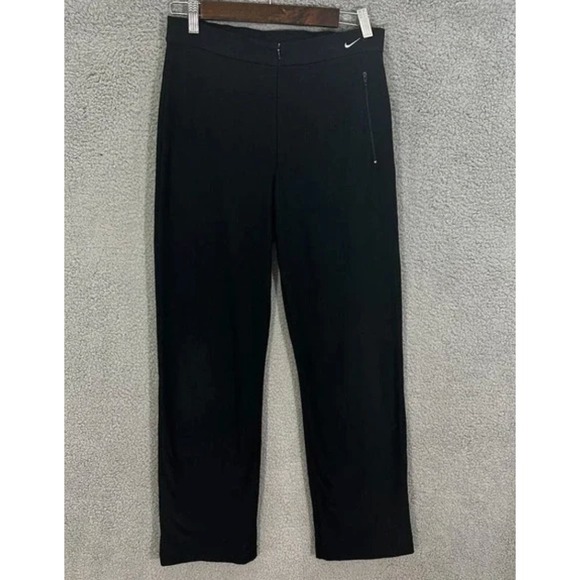 Nike Dri-Fit Pants Women's M Black Y2K Athleisure Training Trousers Retro Track - Picture 1 of 7